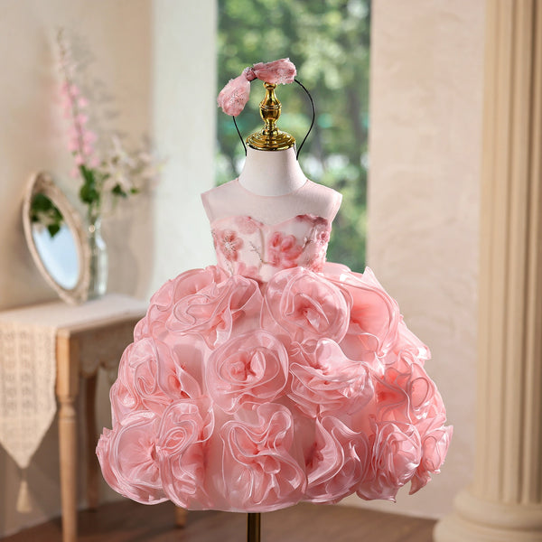 Girls' Prom Princess Dress Flower Girl Dress Girl Birthday Puff Dress
