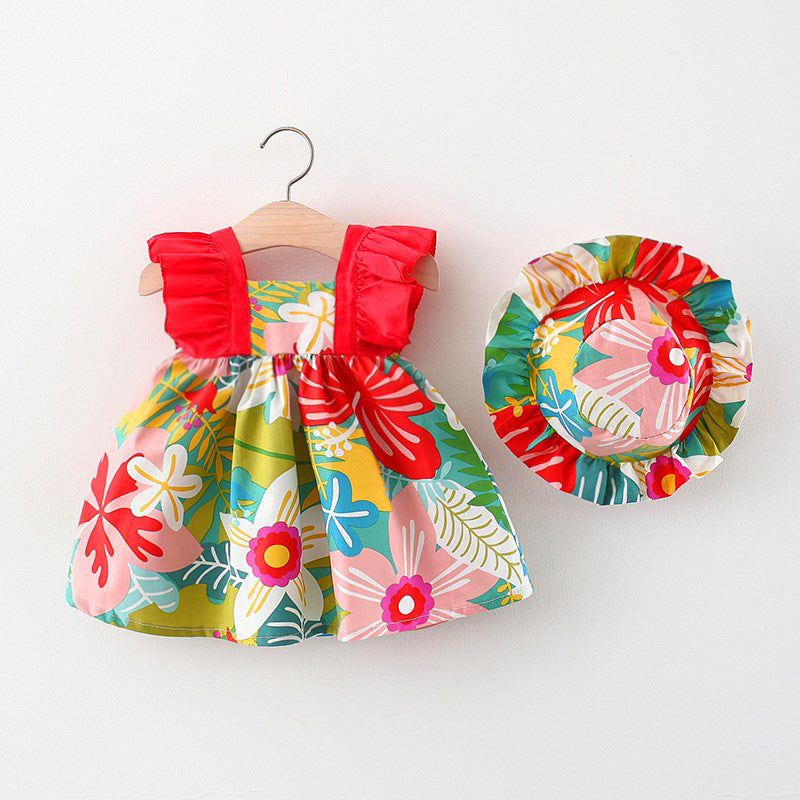 Marryshe - Girl Formal Dresses - Cute Baby Girl Printed Sleeveless Dress, Red / 2-3 Years (100cm) Marryshe - Girl Formal Dresses - Cute Baby Girl Printed Sleeveless Dress, Red / 2-3 Years (100cm)