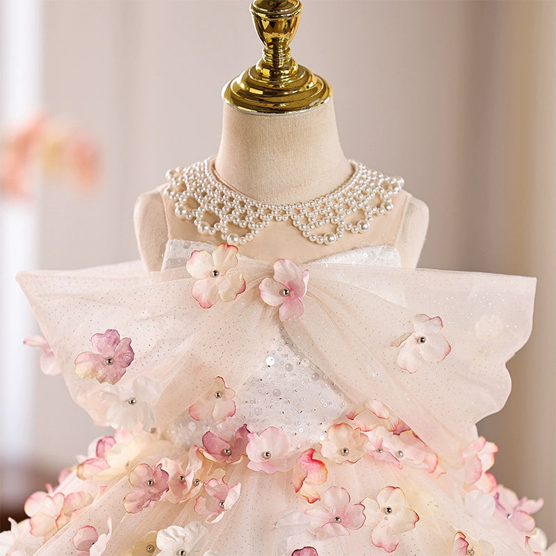 Girls Elegant Birthday Party Dress Flower Girl Wedding Dress