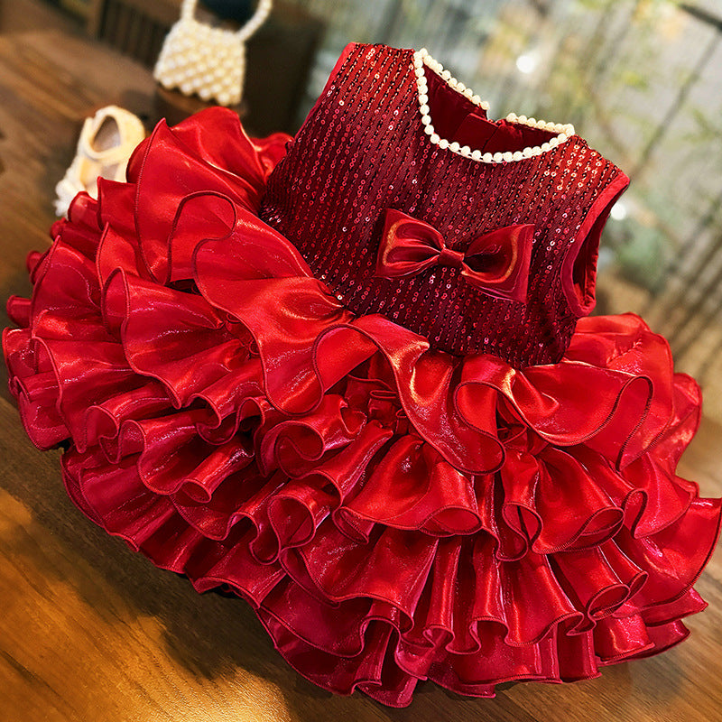 Girls Party Princess Dress Baby Girl Cute Birthday Dress