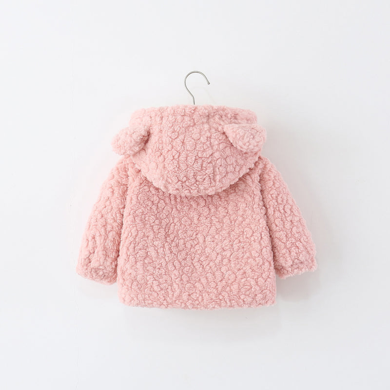 Girls' Winter Cartoon Hooded Warm Coat