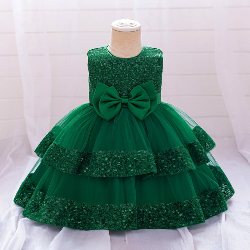 Children's Birthday Sequin Dress Girls Party Princess Dress