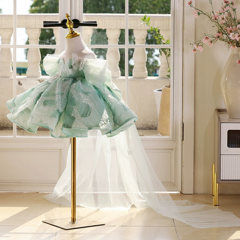 Children's Elegant Dress Girl Birthday Puffy Princess Dress