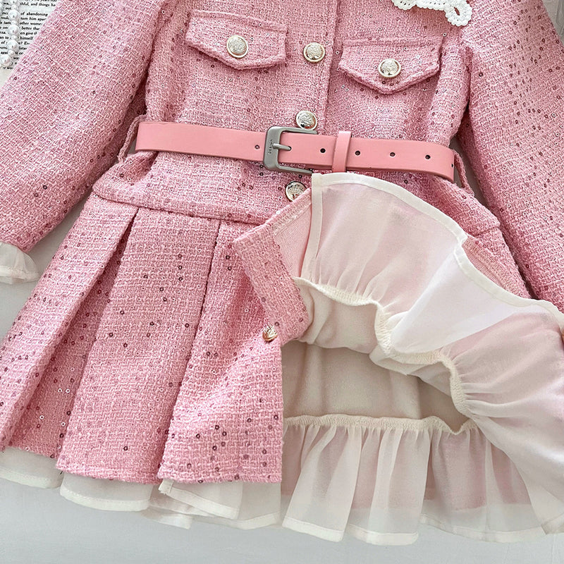 Girls' Winter Warm Sequined Coat