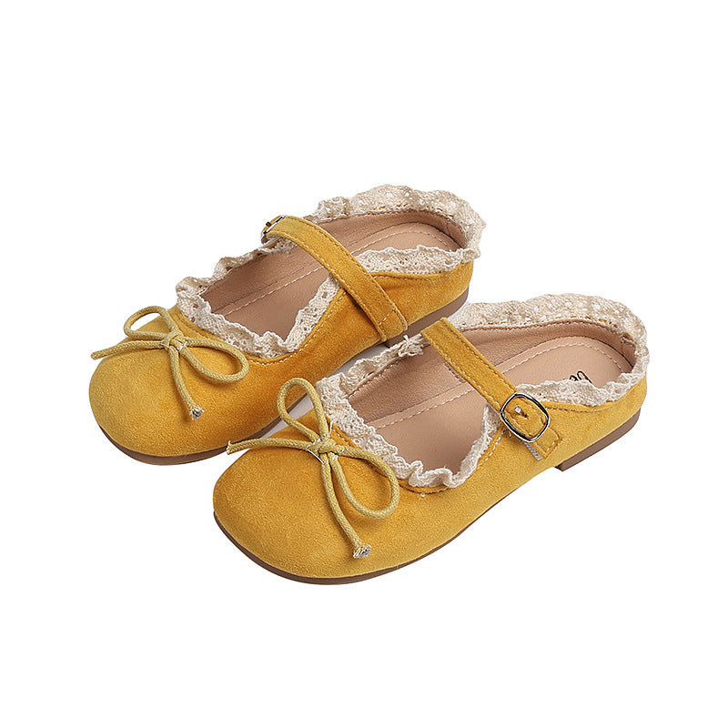Summer New Girls Bow Princess Leather Shoes