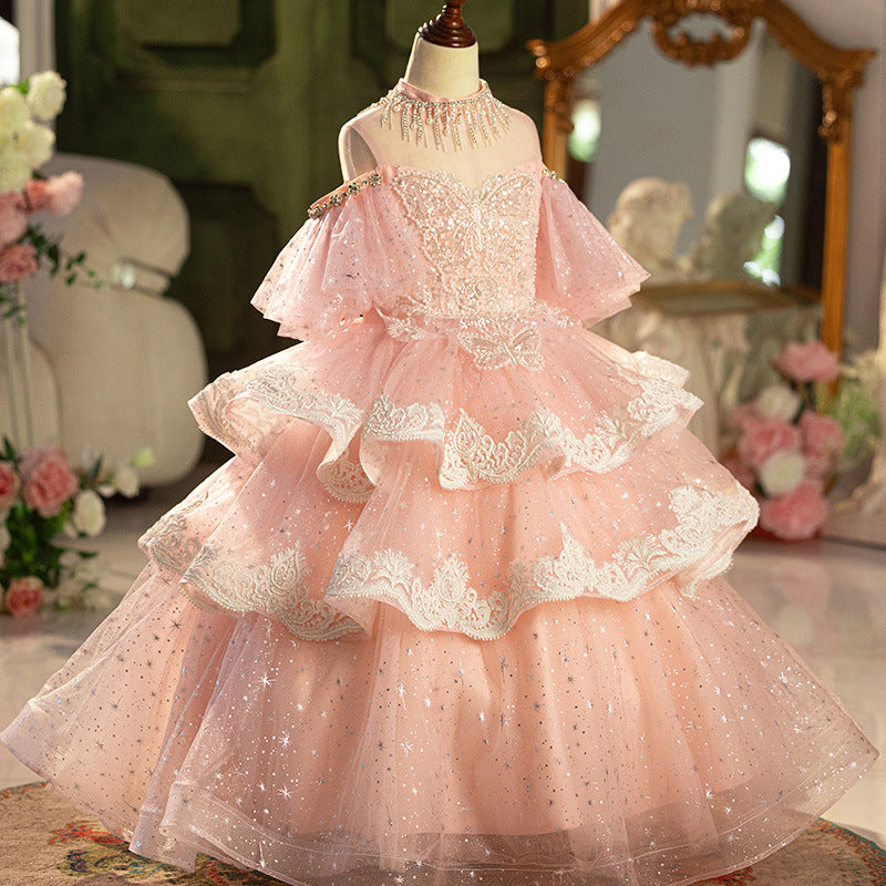 Cute Baby Girl Sequins Puffy Dress Toddler Pageant Birthday Ball Gown – marryshe