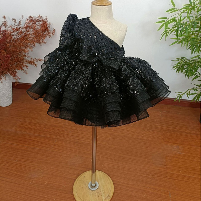 Cute  Baby Girl  Sequins Beauty Pageant Dress Toddler Birthday Party Princess Dress