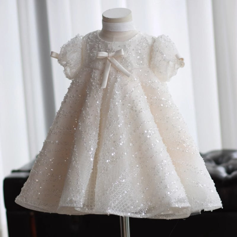 Cute Girls Christening Dress Toddler First Birthday Party Princess Dress