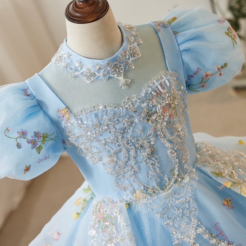 Flower Girl Wedding Dress Piano Performance Fluffy Princess Dress – marryshe Flower Girl Wedding Dress Piano Performance Fluffy Princess Dress – marryshe