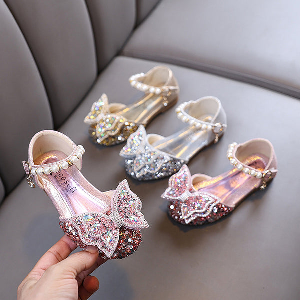 Girls Summer New Rhinestone Princess Shoes