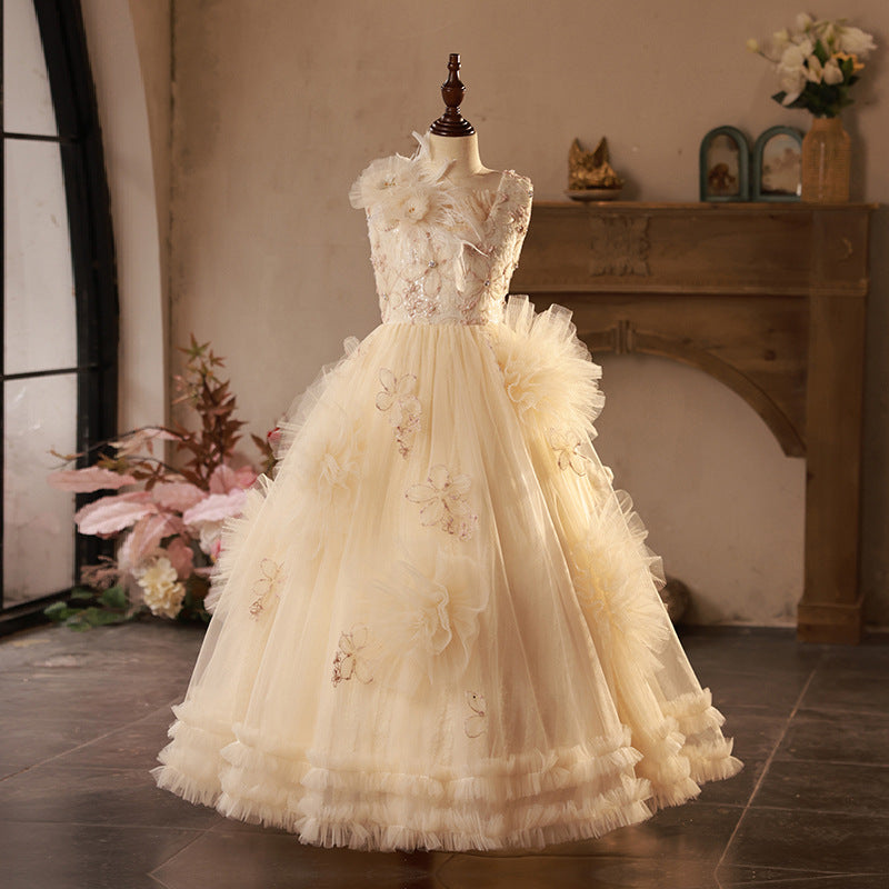 Elegant Baby Girls Flower Embroidery Formal Dresses Toddler Flower Gi – marryshe