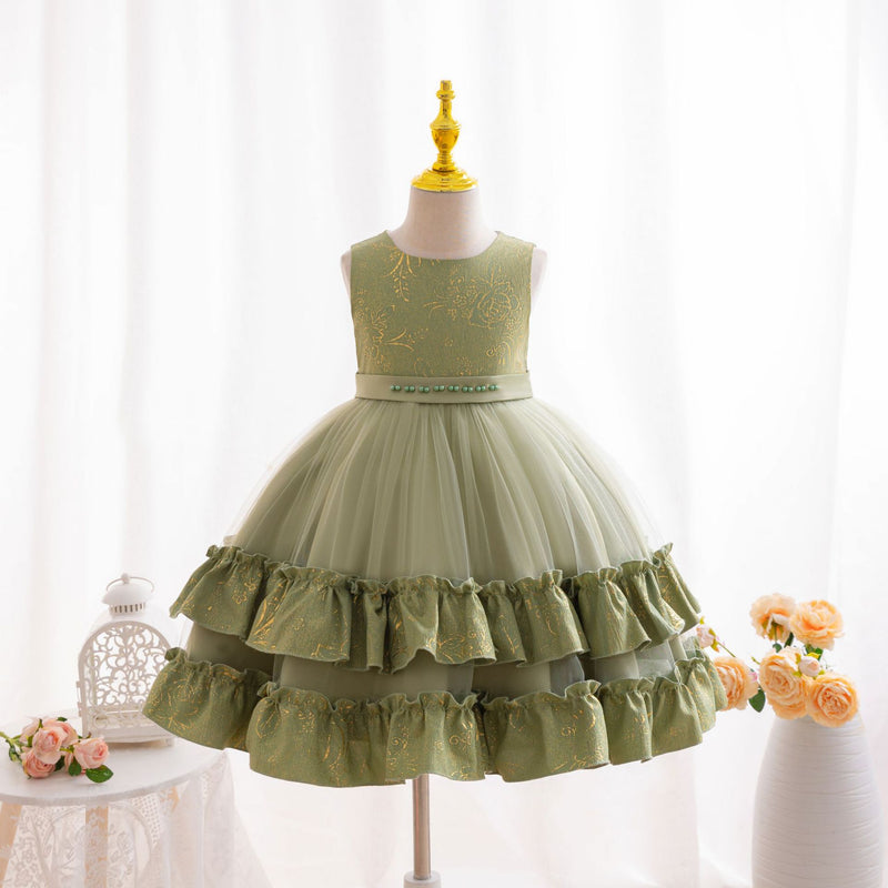 Cute Children's Communion Dress Girls Birthday Princess Dress Three-piece Set
