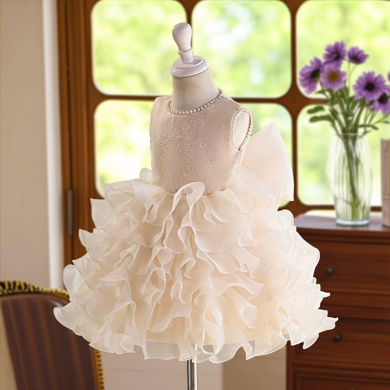 Girls Birthday Dress Flower Girl Wedding Puff Princess Dress