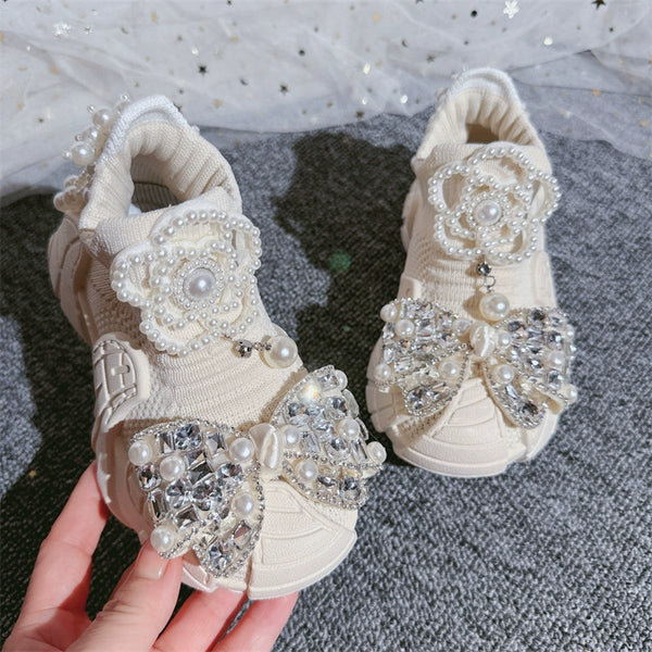 Children's Knitted Socks Breathable Baby Girl Sports Shoes