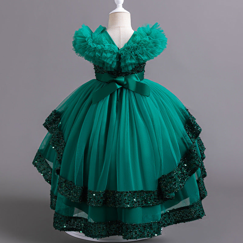 Girls Birthday Ball Princess Dress Flower Girl Wedding Puffy Dress