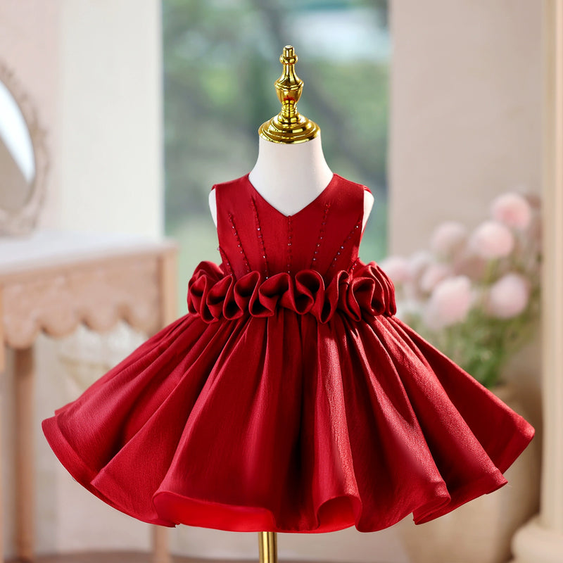 girls satin christmas dress Girl Bradbury Red The Satin Holiday Dress by Janie and Jack