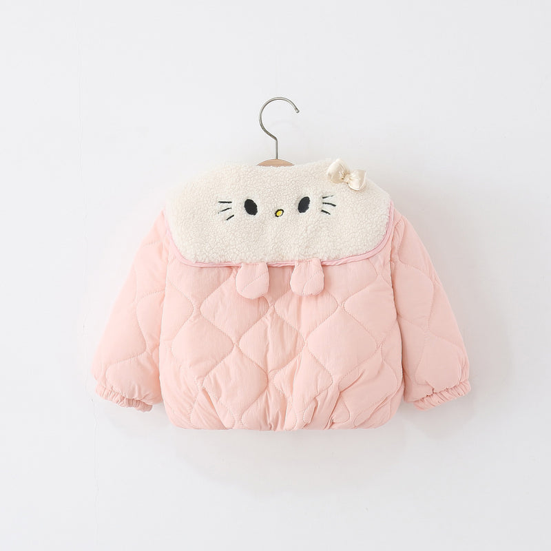 Girls Winter Cute Cartoon Cotton Coat