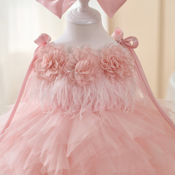 Baby Girl Baptism Princess Dress Girls Cute Birthday Dress