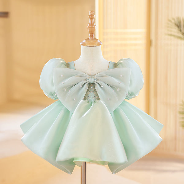 Cute Big bow Toddler Birthday Party Dress  Princess Dress