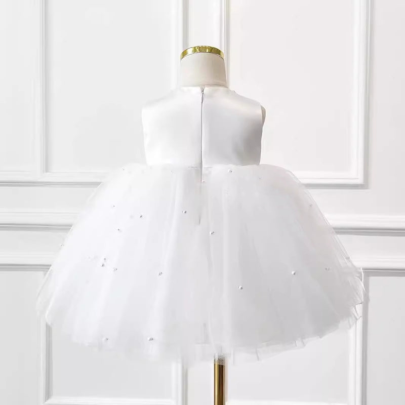 Cute Baby Girl Puffy Bead Princess Dress Toddler Birthday Princess Dress