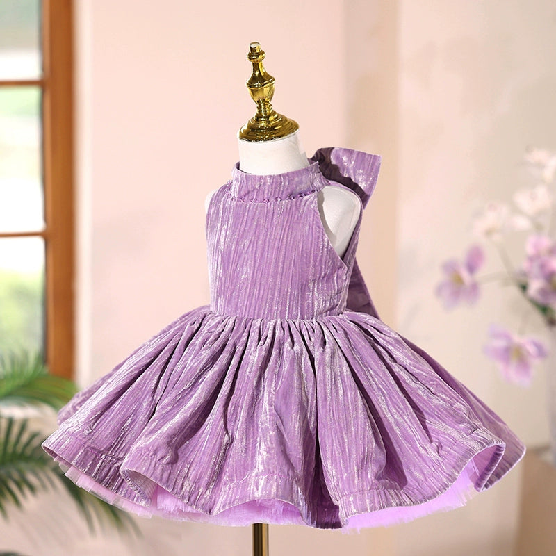 Purple Girls Birthday Dress Girls First Communion Dress