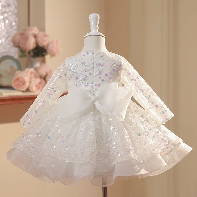 Cute Baby Girl Autumn Sequins Dress Toddler Pageant Birthday Princess Dress