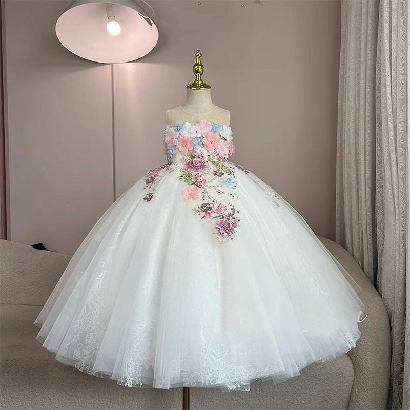 Girls Birthday Party Dress Flower Girl Wedding Princess Dress