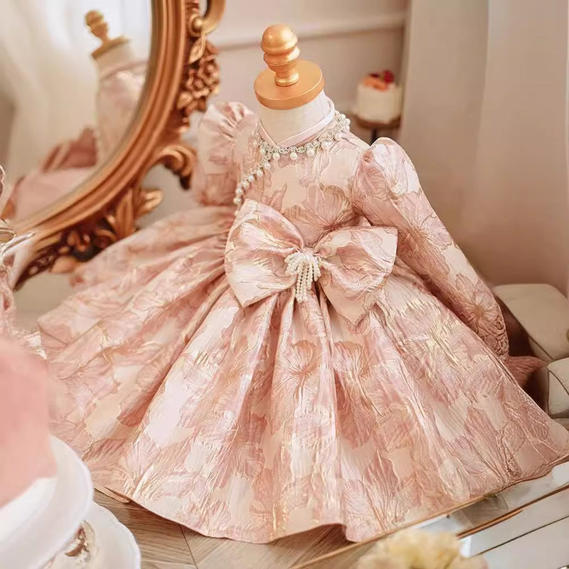 Cute Children's Long Sleeve Dress Baby Birthday Princess Dress