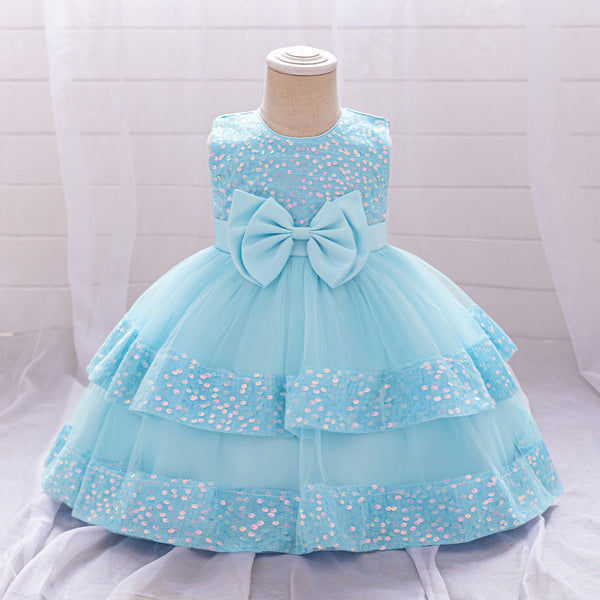 Children's Birthday Sequin Dress Girls Party Princess Dress