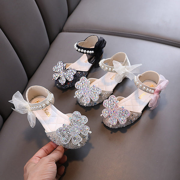 Cute New Baby Girl Princess Diamond Leather Shoes