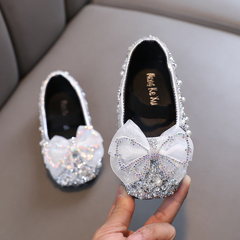 Cute Girls bow-knot Beauty Pageant Sequins Princess Shoes – marryshe