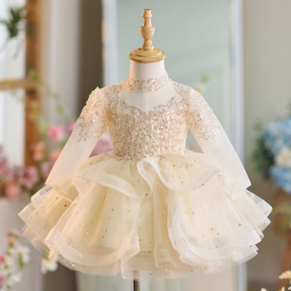 Flower Girl Wedding Princess Dress Cute Girl Birthday Party Dress