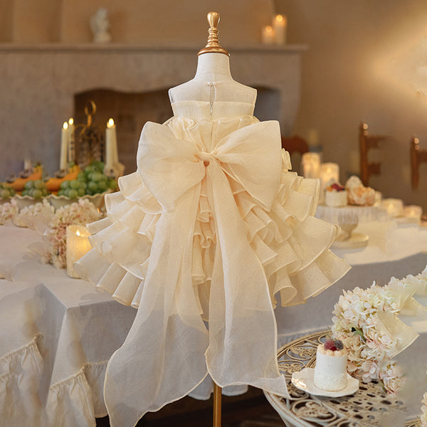 Girls Birthday Princess Dress Flower Girl Wedding Puffy Dress