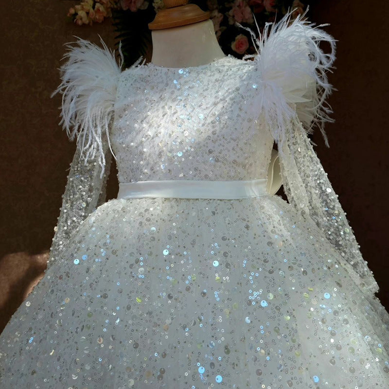 Cute Baby Girl Sequin Christmas Dress Toddler Birthday Pageant Princess Dress