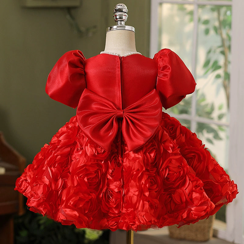 Newborn Baby Girl Red Dress Baby Girl Red Dress Wreath On Stock
