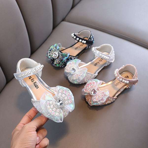 Cute Girls Summer Beauty Pageant Sequins Princess Shoes