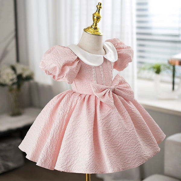 Girls' Birthday Dress Flower Girl Princess Dress Girls' Puff Sleeve Dress