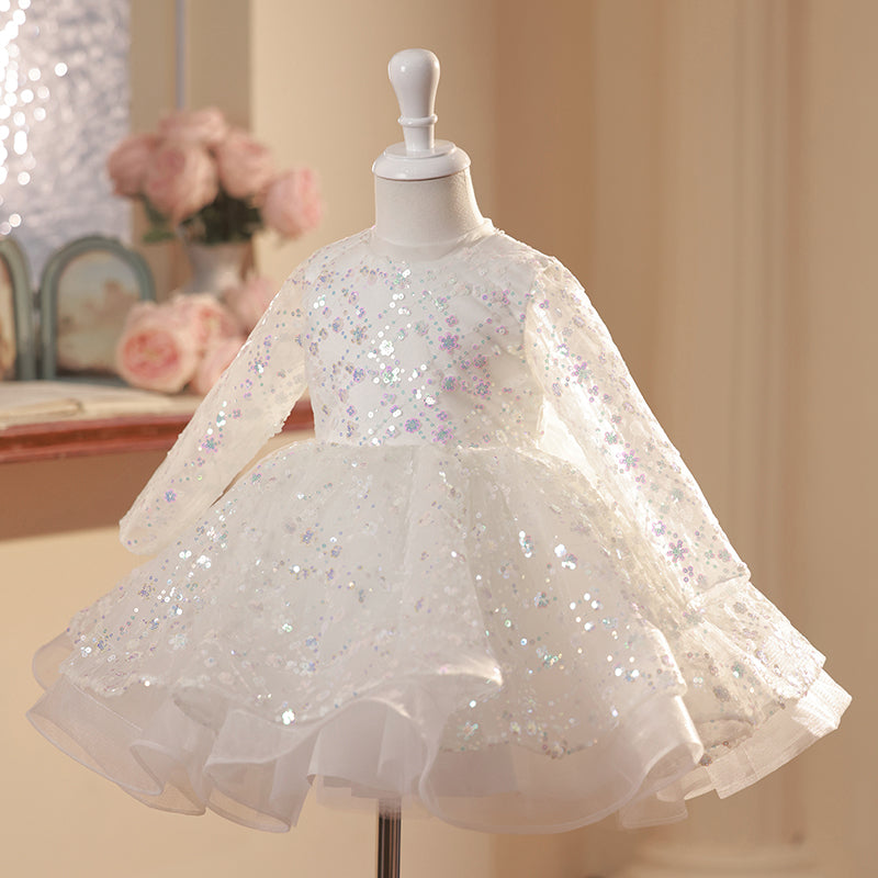 Cute Baby Girl Autumn Sequins Dress Toddler Pageant Birthday Princess Dress