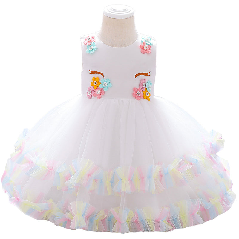 Baby Girl First Communion Dress Toddler Birthday Party Dress Girl Formal Dresses