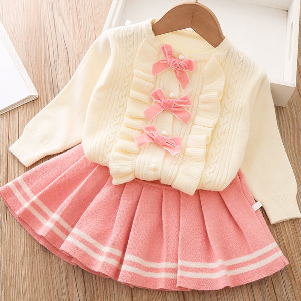 Lovely Baby Girl Two Piece Sweater Dress Winter Dresses