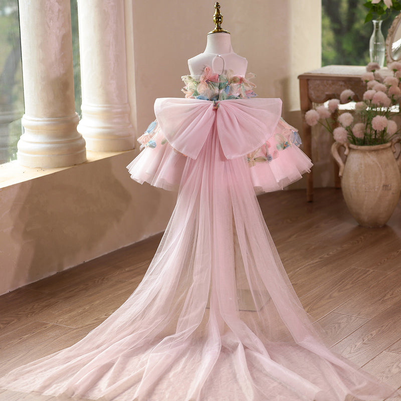 princess dresses for girls Children's Birthday Dresses Girls Party Princess Dresses Flower Girl Dresses, Pink / 3-4 Years (110cm)