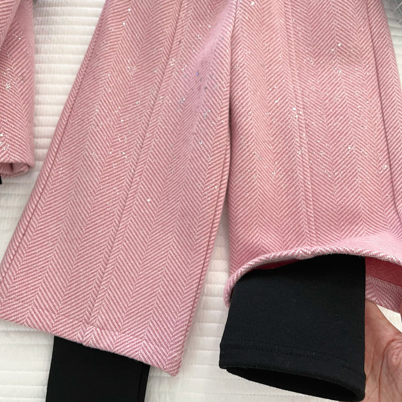 Girls' Winter Coat Casual Pants Two-Piece Set