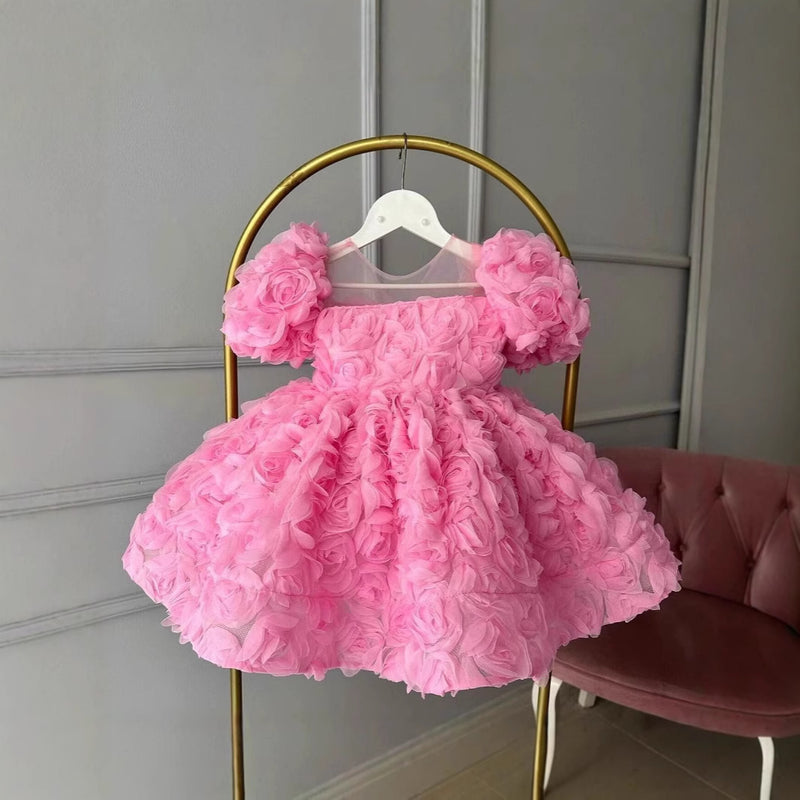 Girls Birthday Dress Children Flower Princess Dress