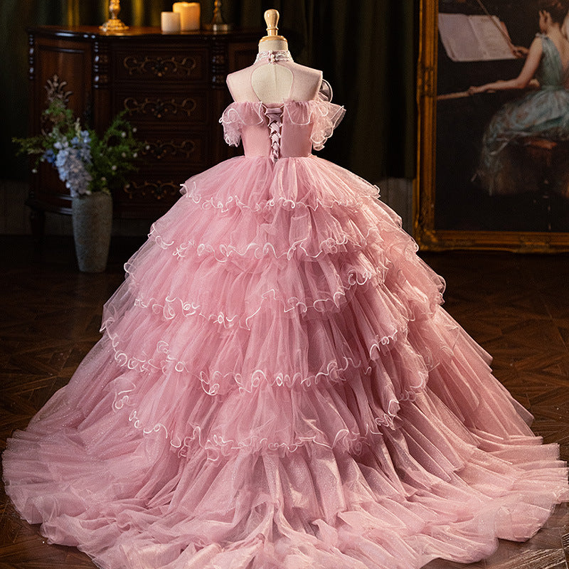 Baby Girl Puffy Ball Gown Toddler Pageant Princess Dress Birthday Pa – marryshe Baby Girl Puffy Ball Gown Toddler Pageant Princess Dress Birthday Pa – marryshe