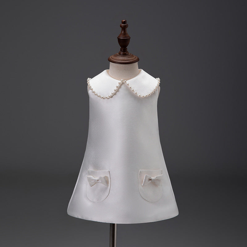 Elegant Baby White First Communion Dress Toddler Little Girl Dress Elegant Baby White First Communion Dress Toddler Little Girl Dress