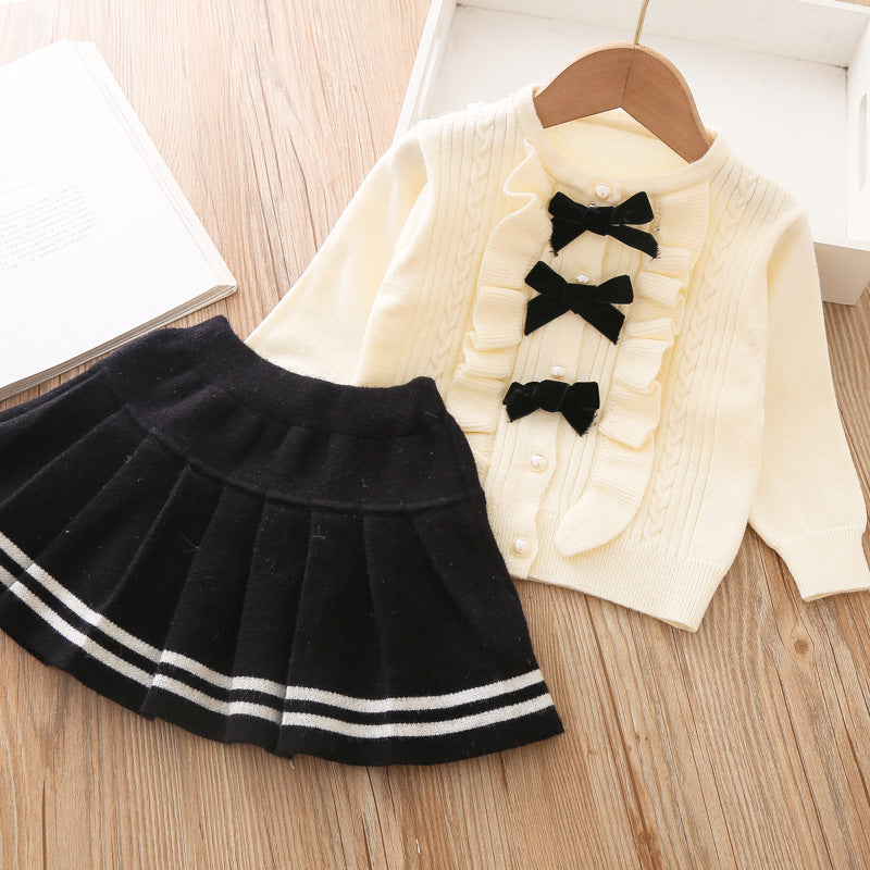 Lovely Baby Girl Two Piece Sweater Dress Winter Dresses