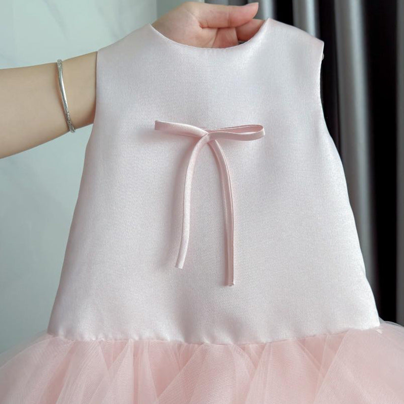 Pink Baby Birthday Dress Children's Communion Dress