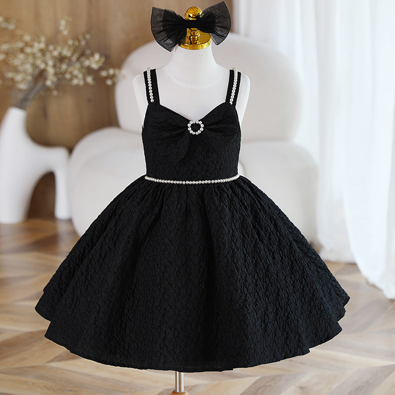 Baby Girl Birthday Party Pageant Black Pearl Fluffy Princess Dress marryshe Baby Girl Birthday Party Pageant Black Pearl Fluffy Princess Dress marryshe