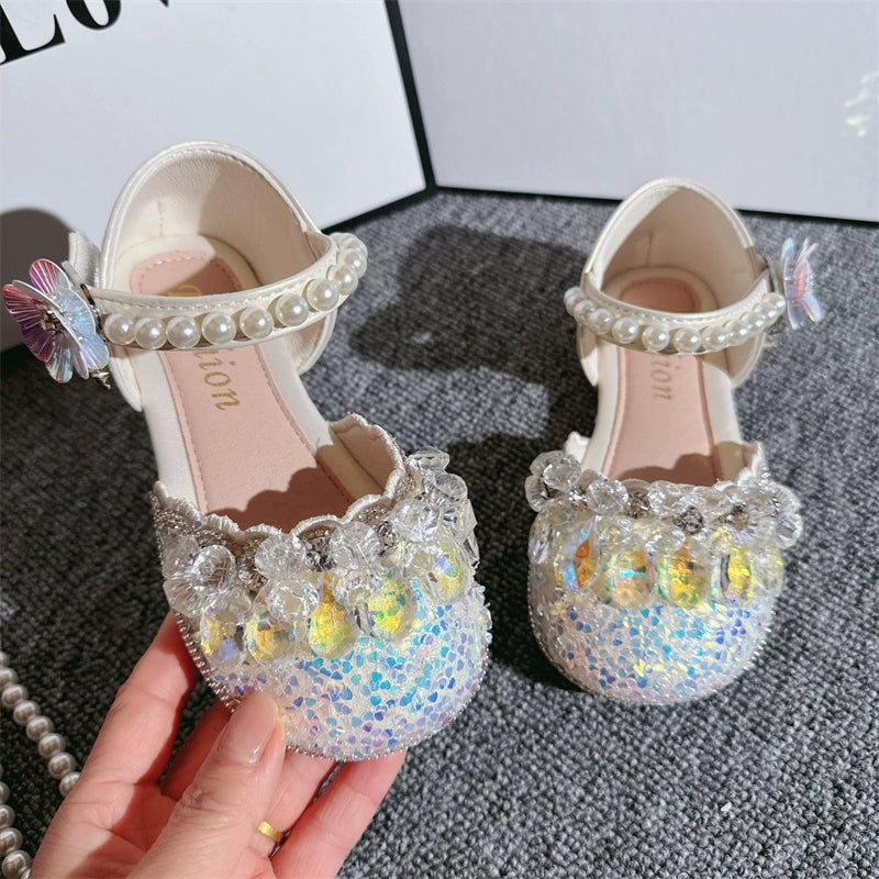 Girls Rhinestone Pendant Fantasy Princess Shoes