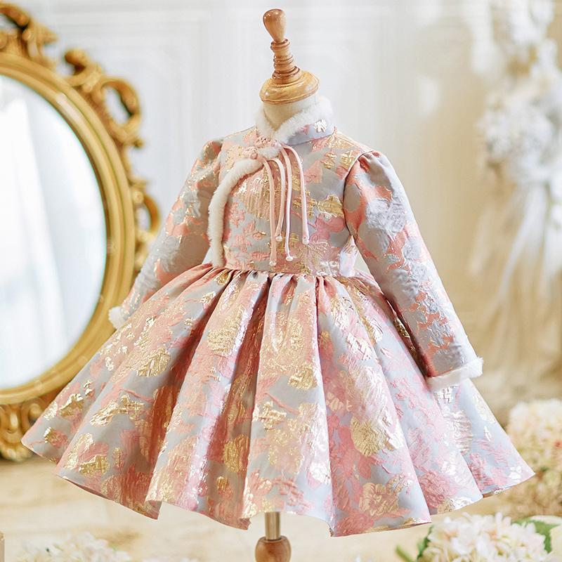 Baby Girl Birthday Dress Girl Communion Cheongsam Children Princess Dress